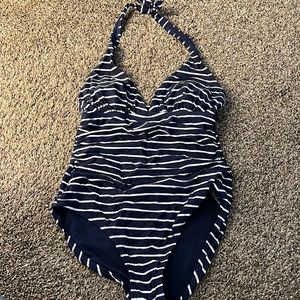 GAP Body Navy/White Striped Swim